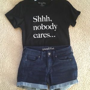 Nobody cares black tee
